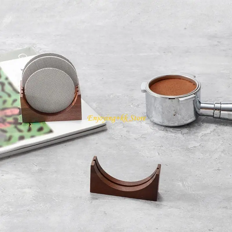 Q1JB Coffee Portafilter Stand Multryuse Filtro Mesh Stand Stand Desktop Holder