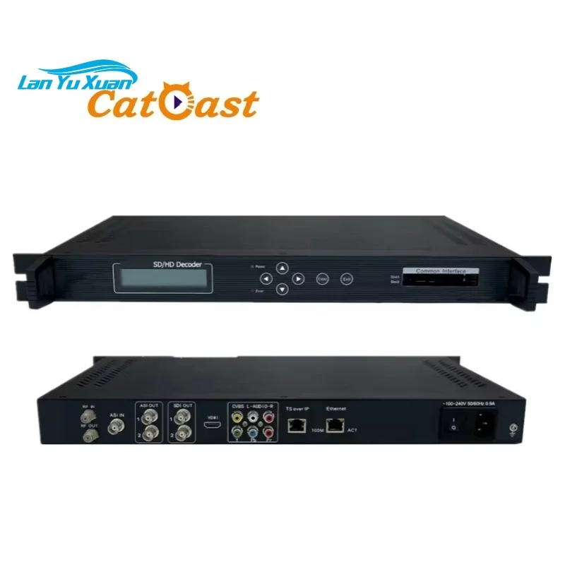 DVB Headend HD Satellite Decoder CI Slot ASI RF/IP Inputs SD CVBS/HD Support DVBC/DVBS MPEG4 Encoding Metal PAL/NTSC