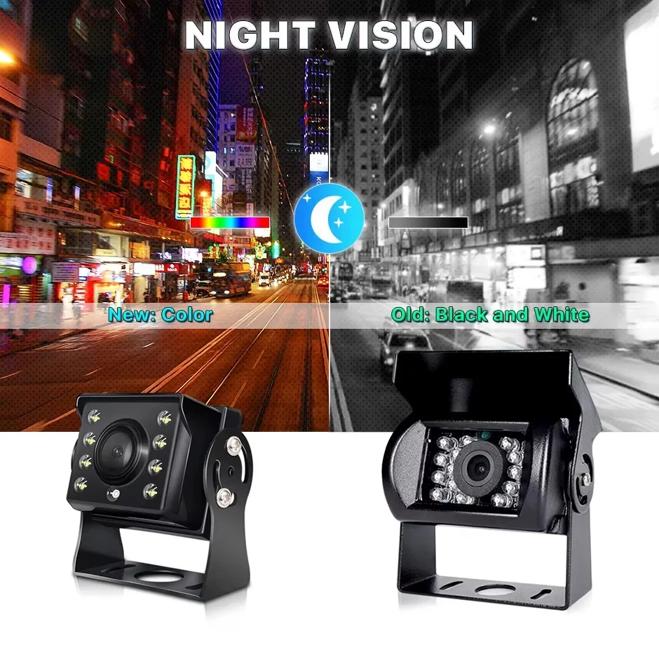 170° AHD 1920*1080P High Definition Truck Starlight Night Vision Rear View Camera For Truck Bus RV Tractors