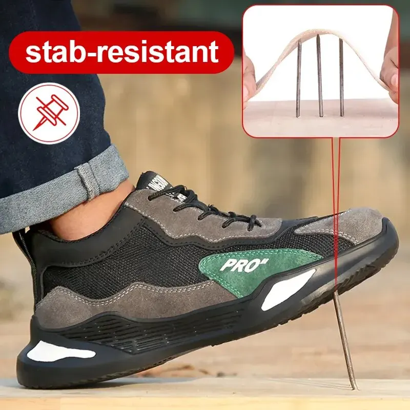 Scarpe da ginnastica da lavoro scarpe da lavoro con punta in acciaio indistruttibile scarpe da uomo scarpe da lavoro antiforatura per uomo Dropshipping