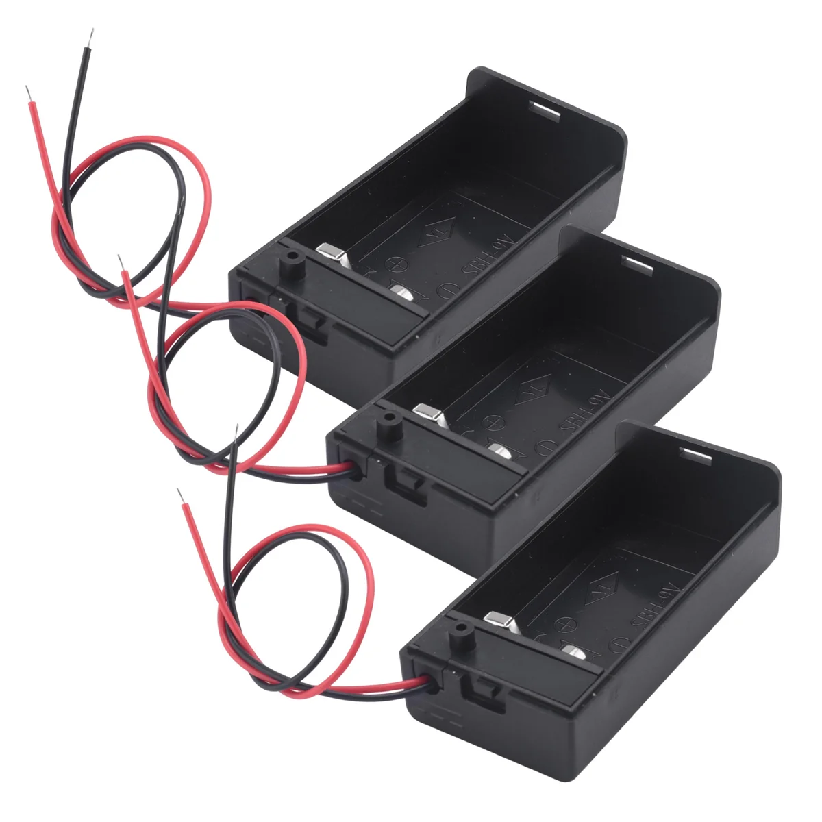SSR 3 pezzi interruttore on/off a due fili 1 supporto per custodia per batteria da 9 V