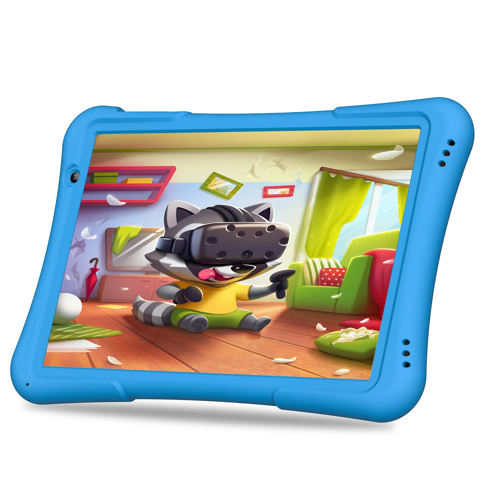PRITOM 10 inch Kids Tablet Android 14 Tabletas 32GB, Quad-Core, 6000mAh, Large HD IPS Display, WiFi 6, Dual Camera, Bluetooth,