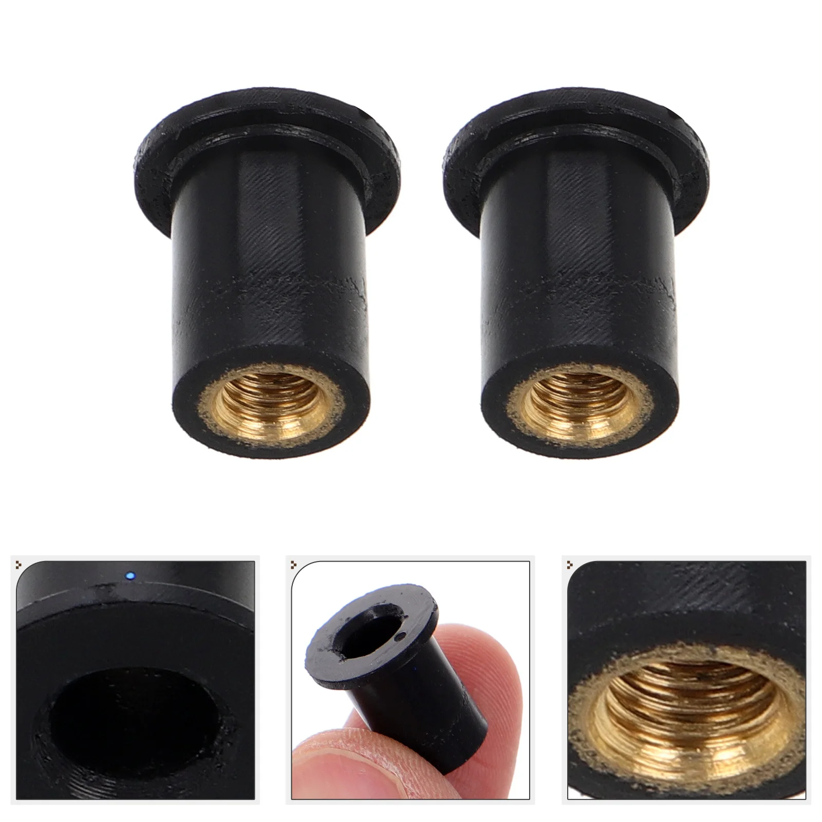

10 Pcs Motorcycle Windshield Nut Plastic Expansion Fastener Small Well Nuts Brass