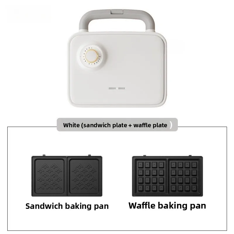 Placa dupla casa cronometrada fabricante de café da manhã sanduíche multifuncional pequena máquina de pão waffle