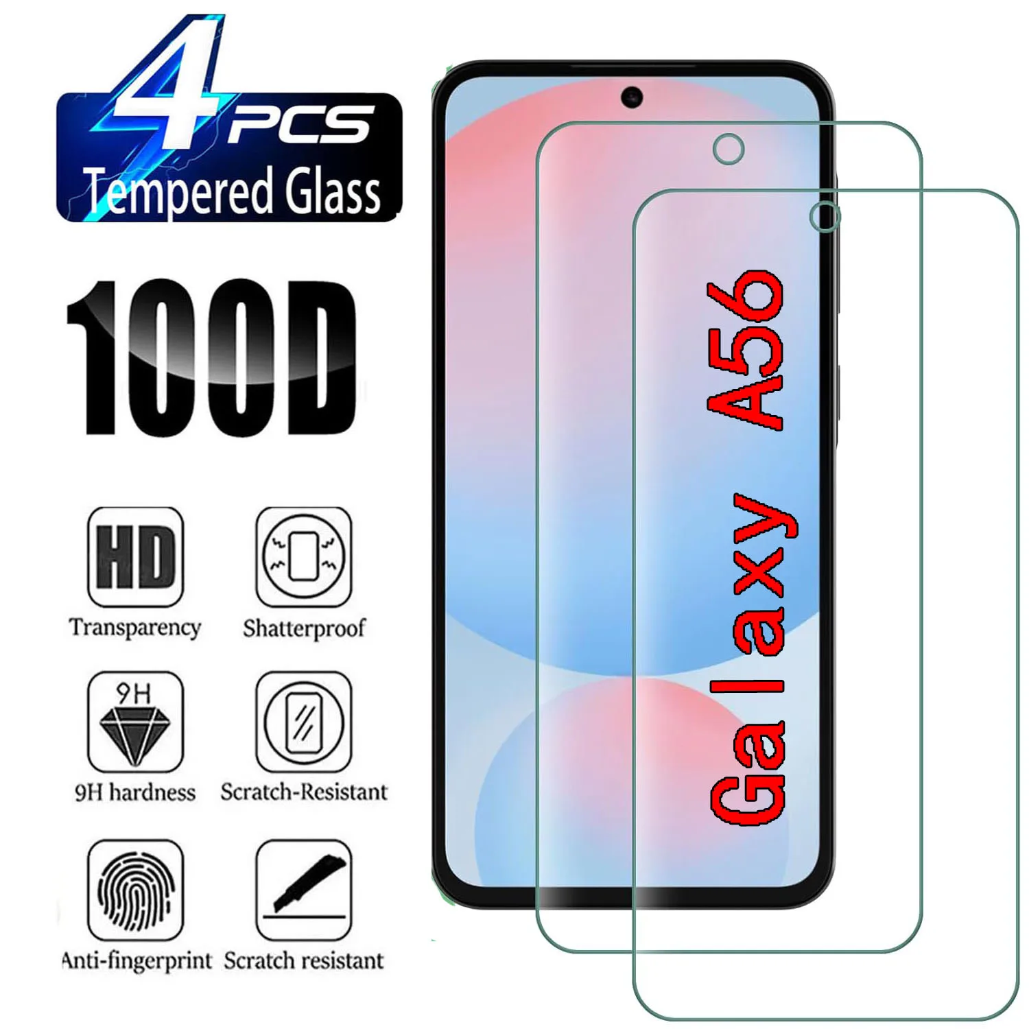 

2/4Pcs Tempered Glass For Samsung Galaxy A56 5G/A36 5G Screen Protector