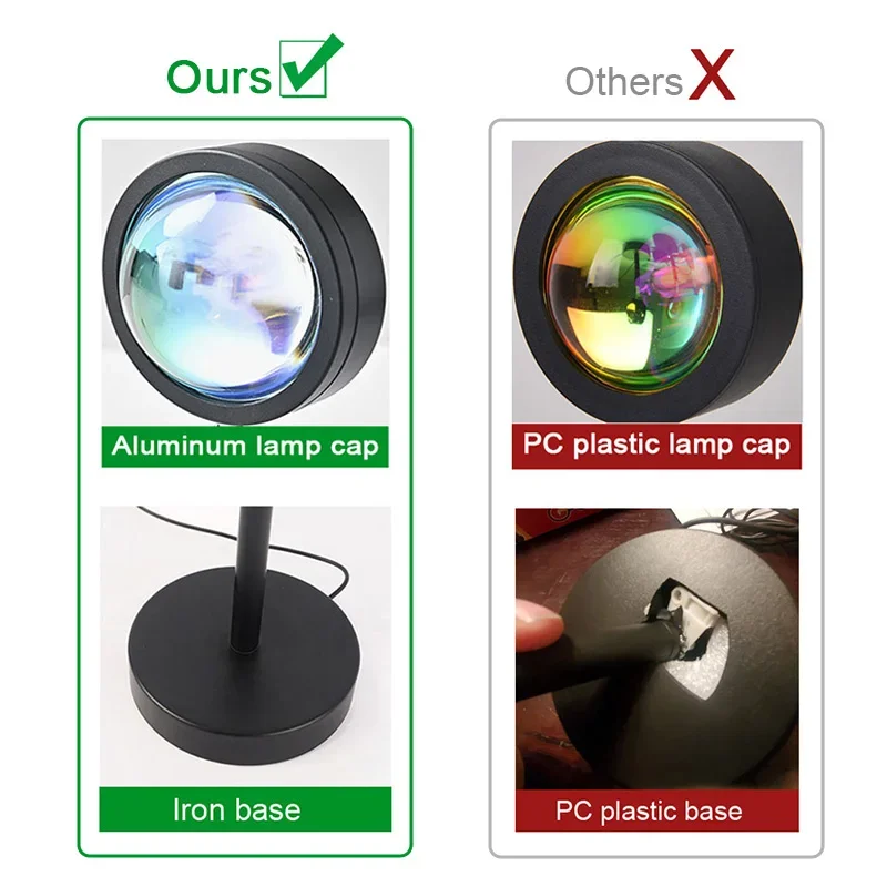 블루투스 선셋 램프 프로젝터, RGB LED 야간 조명, 투야 스마트 앱 리모컨 장식, 침실 사진 선물, 16 색