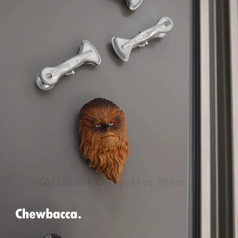 disney-starwars-chewbacca-chewie-action-figures-giocattoli-cartoon-3d-stereoscopico-frigorifero-sticker-attrazione-magnetica-regali-per-bambini