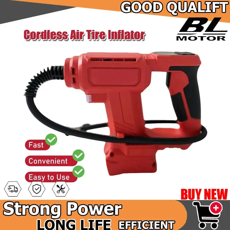 

Портативный беспроводной автомобильный компрессор для подкачки шин с цифровым дисплеем, совместимый с аккумулятором Milwaukee 18V