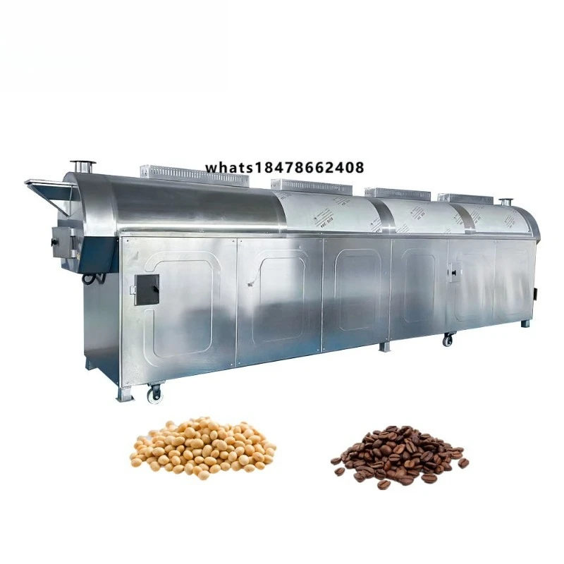 Fully Automatic Commercial Nut and Peanut Roasting Machine, Nut Rotary Drum Roasting Machine