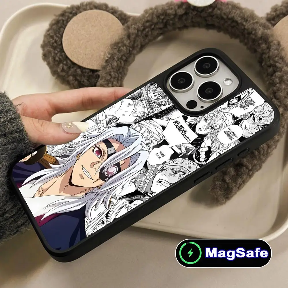 

Чехол для телефона Blade Extinction Tengen Uzui для iPhone 17 16 15 14 13 12 11 Air Pro Max Plus с поддержкой Magsafe, матовая поверхность, цветной дизайн