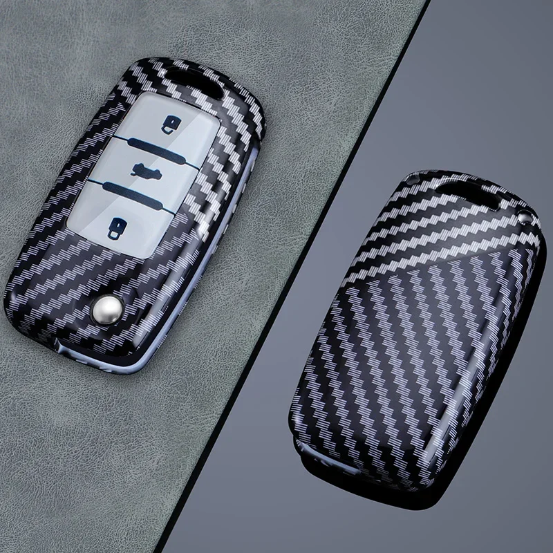 

ABS Carbon Fiber Car 3 botton Key Case Cover For VW Volkswagen Polo Tiguan Passat B5 B6 B7 Golf 4 5 6 MK6 Jetta Lavida For Skoda