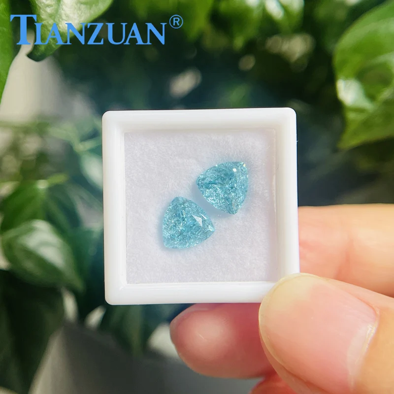 Trillion Shape Lab Grown Blue Yttrium Aluminium Garnet Synthetic YAG Loose Blue YAG with AGL certificate