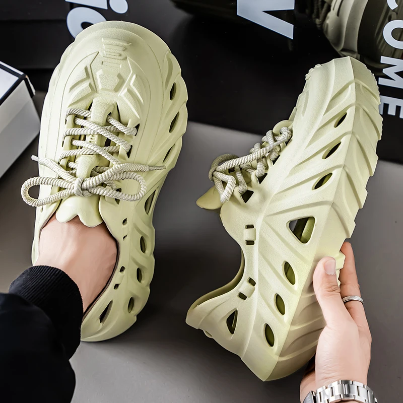 

Модные мужские сандалии EVA Baotou для любителей стиля, новинка 2026 года, летние уличные сандалии с толстой подошвой, люксовые пляжные садовые туфли для мужчин