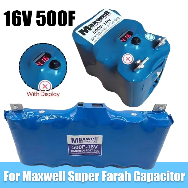 Hot 16V 500F Super Farah Capacitor Cars Rectifier Double Row Display 2.7V-MG Maxwell Capacitor Cars Audio Regulator Power Supply