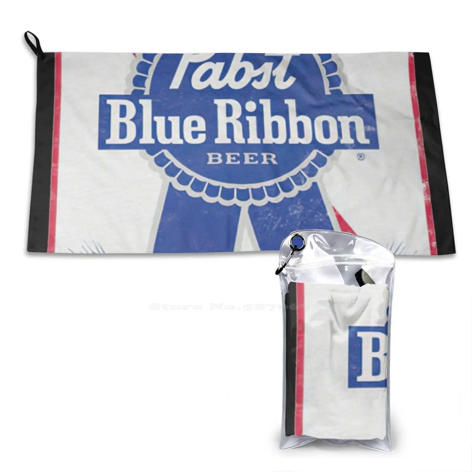 Pabst Blue Ribbon Bathroom Swimming School Travel Soft Towels Pabst Blue Ribbon Beer Budweiser Drink Pbr