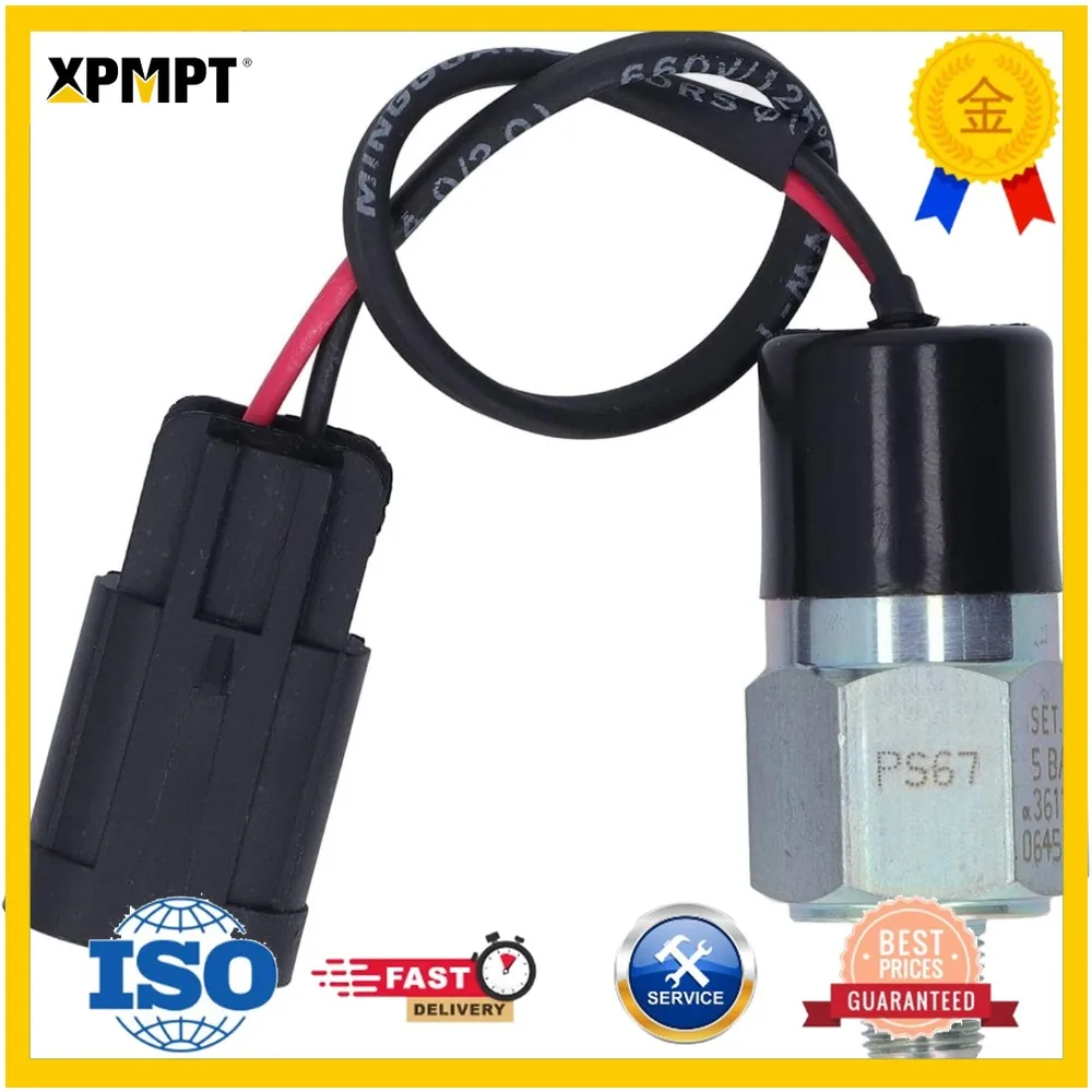 Excavator Pressure Switch, Standard Interface Pressure Transducer for LIUGONG, Metal, and Sensitivity 36118 5Bar