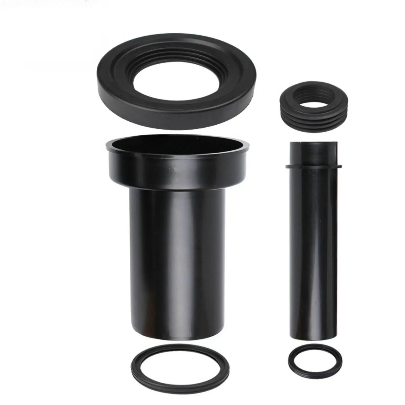 Wall Mounted Toilet Flush Seal Ring Replacement for Concealed Cistern Pipe Connector with PP Rubber Gasket Kit