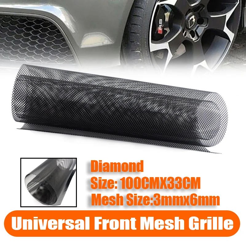 3x6MM Car Bumper Grille Aluminum Mesh Grill Cover Car Bumper Fender Hood Vent Net 39