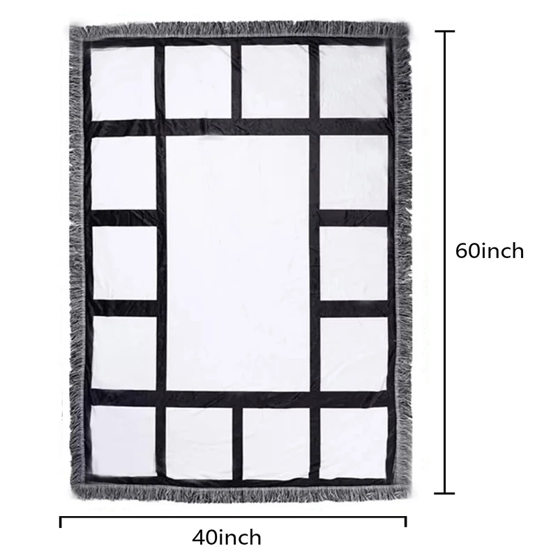 Free shipping High quality Sublimation Perfect 15 panel Velvet blanket blanks DIY design