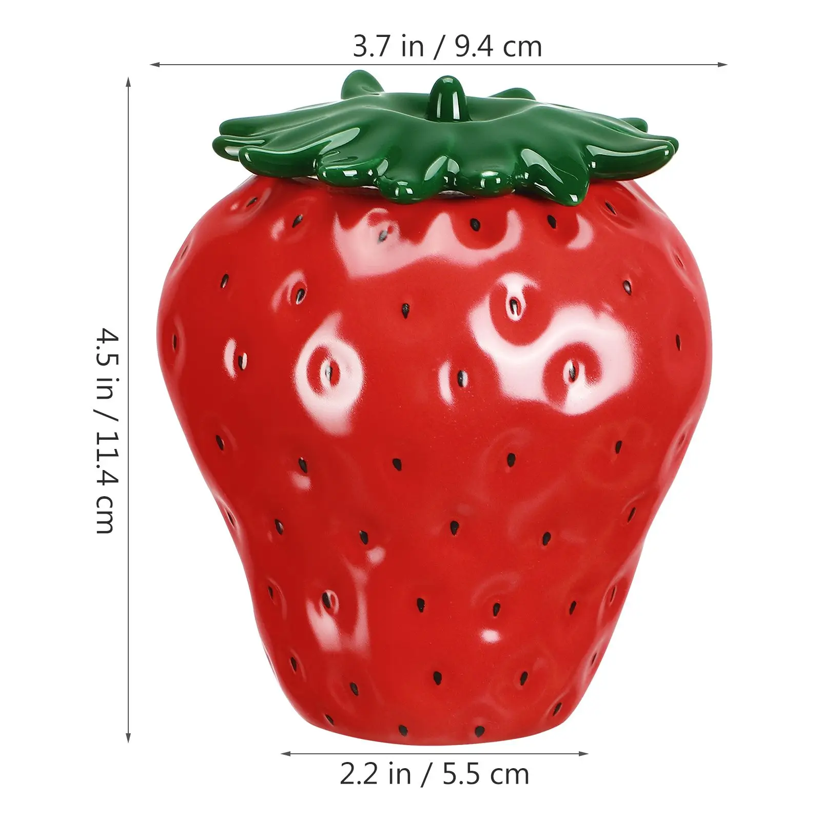 Ceramics Strawberry Shaped Sealed Food Storage Tea Can Container Food Storage Jar Cookie Candy Canisters Home Kitchen Decors - Image 6