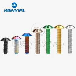 Wanyifa Titanium M4 M5x10 12 15 20 25mm Button Torx Head Bolt for Motorcycle Shell Screw
