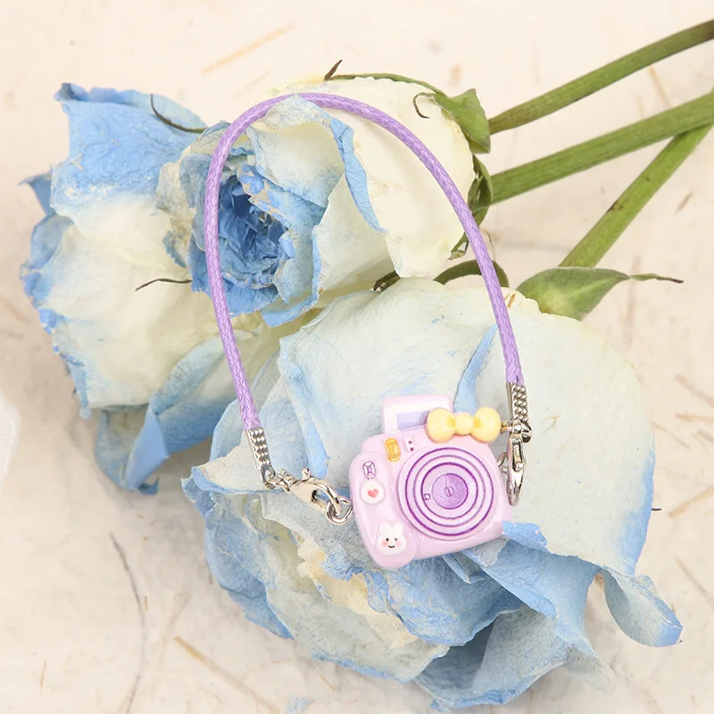 Mini DIY Camera Dress Up Plush Toy for 17cm Labubu Doll Accessories Dollhouse Hanging Neck Accessories Dollhouse Pendant