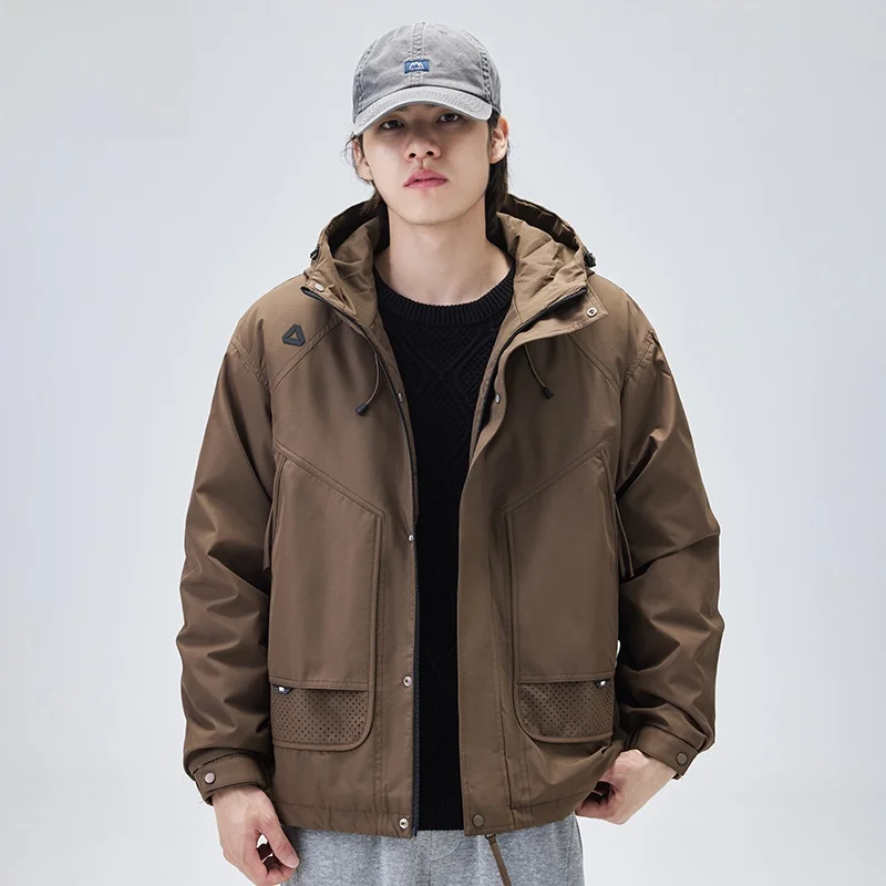 

American Sle Men's Outdoor Windproof Thiened Casual Workwear Jaet Youth Autumn Large Size Loose Fit Cotton Vest