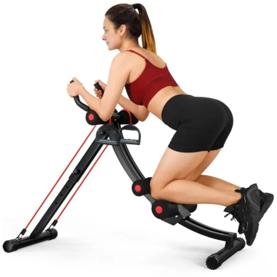 

Ab Workout Equipment for Women Adjustable Core Abdominal Exercise Fitness Machine Foldable Waist Trainer Home Gym System with B