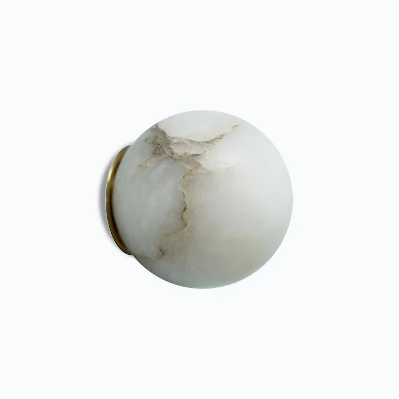 

Marble ball lamp, retro Chinese wabi, medieval designer minimalist bedroom bedside lamp