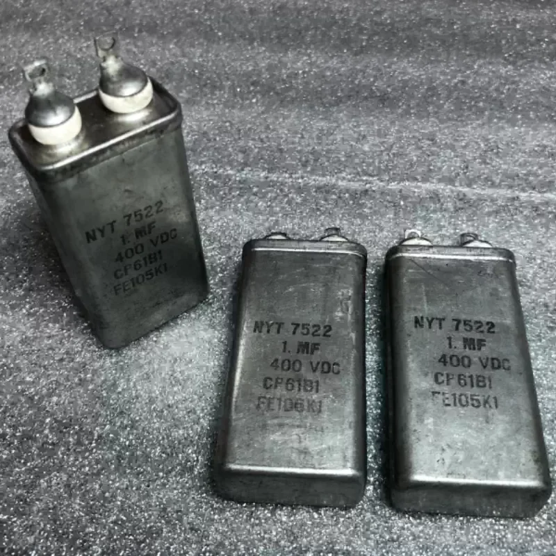 Antique American NYT CP61B1EE 105K 400V 1UF High Voltage Gallbladder Machine Coupled Oil Immersed Capacitor
