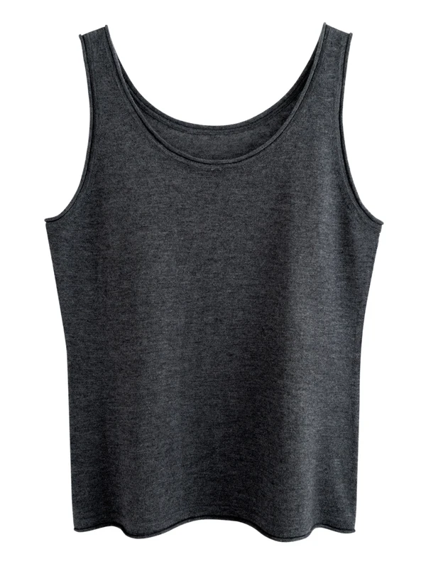 

Женский шерстяной вязаный жилет с круглым вырезом, облегающий, с манжетами, для ношения под одеждой, теплая базовая одежда