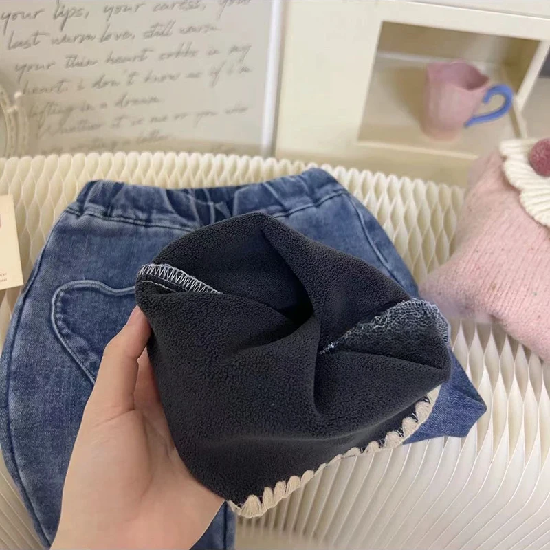 الخريف الشتاء الفتيات سترة مجموعة الأطفال لطيف دمية طوق محبوك البلوزات الكورية طفل الفتيات فضفاض مستقيم كاوبوي بنطلون