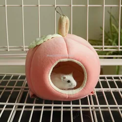 New Hamster Hideout House Cage Apple Shaped Rat Hammock Toy Nest Small Animal Hammock Bedding Winter Warm Cage Small Pet Items
