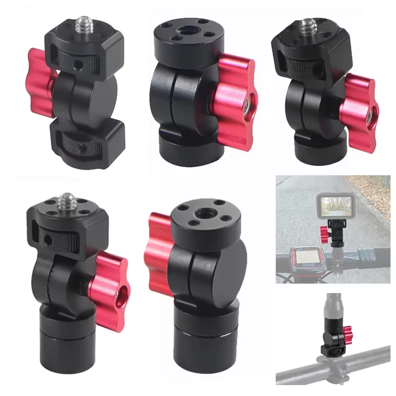 360 Damping 180 Adjustable Tripod Ballhead Mount ARRI Knob Lock Adapter Bracket for Camera Monitor Video Filmmaking Aluminum