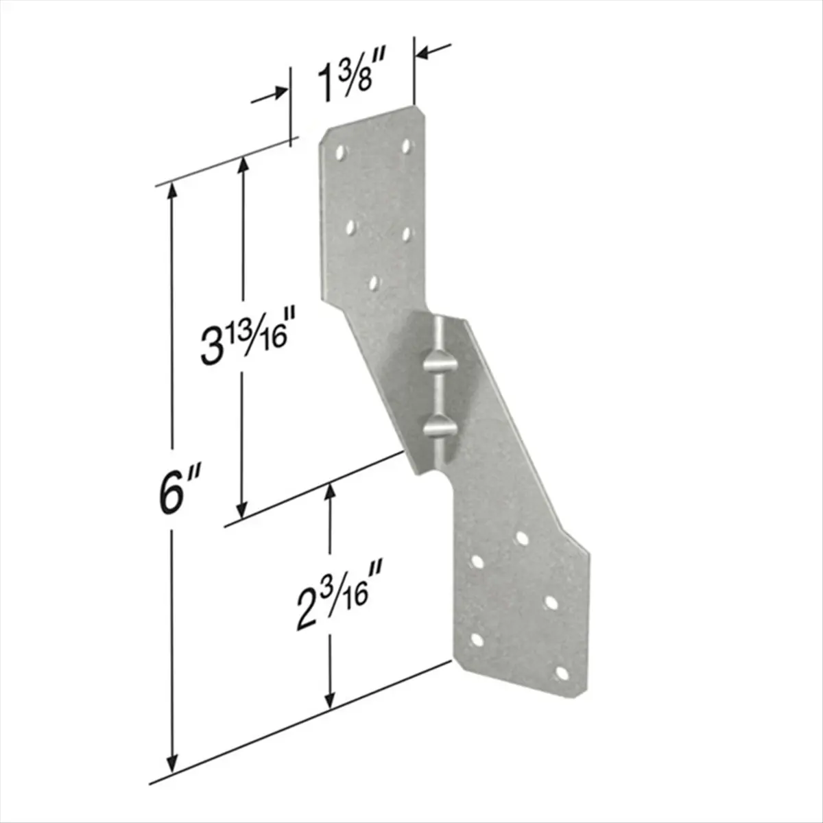 SALE AA63 Hurricane Tie Hick Galvanized Hurricane Straps H2.5A Strong Tie Brackets Trusses/Rafters Ties for Wood(25pcs)