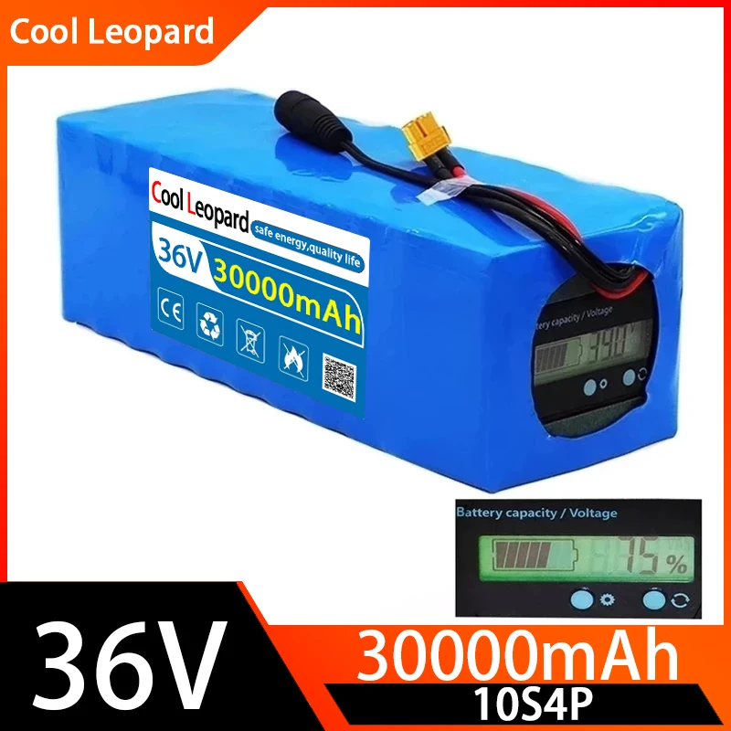 

100% Original 36V Battery 10S4P 20Ah Battery Pack 1000W High-Power 42V Ebike Electric Bicycle BMS With Indicator +42V 2A Charger