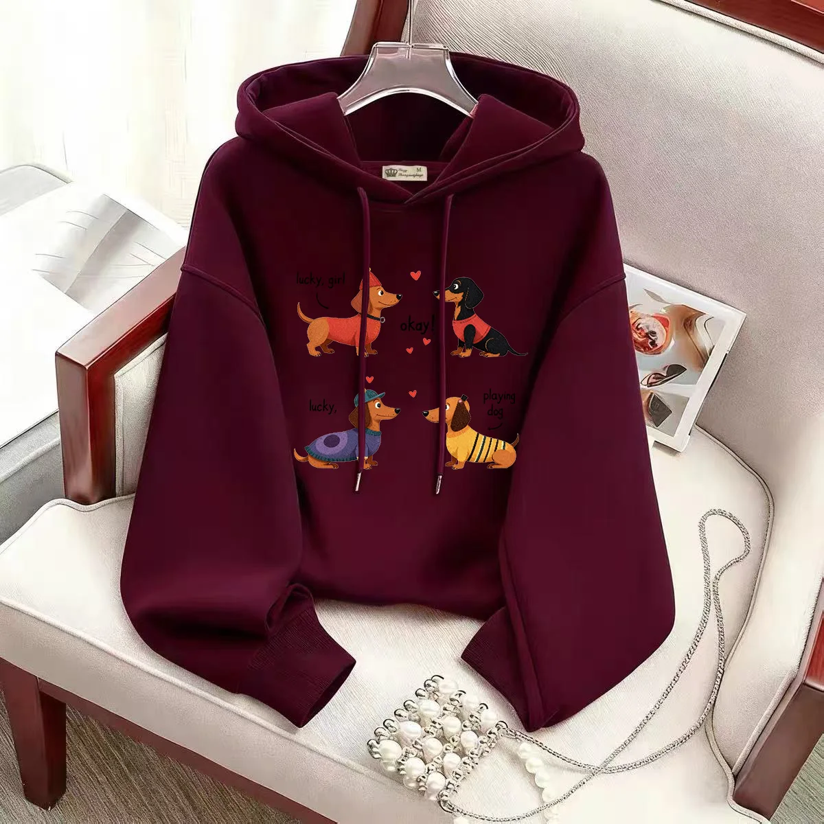 

Новинка 2026: Женская утепленная флисовая толстовка с капюшоном, осенне-зимняя модная верхняя одежда, трендовый свитшот в корейском стиле с длинными рукавами