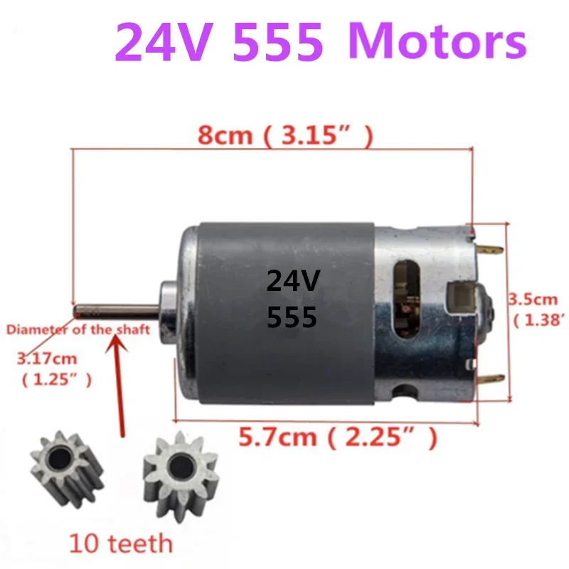 Moteur de voiture électrique 24V RS555 200W pour enfants, moteur 24V DC pour enfants, véhicule électrique pour enfants