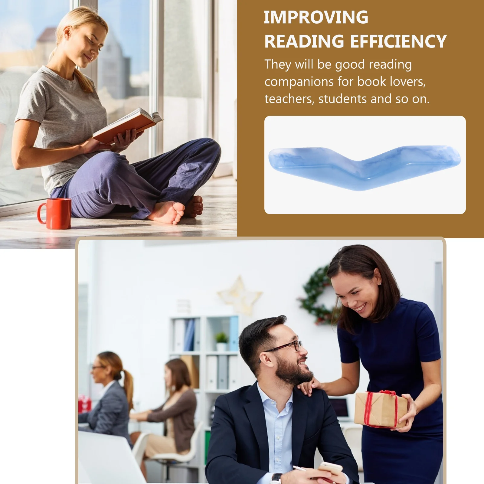 

Resin Thumb Book Page Holder Portable Lightweight Reading Aid Book Holder for Students Multi-Function Reading Accessory