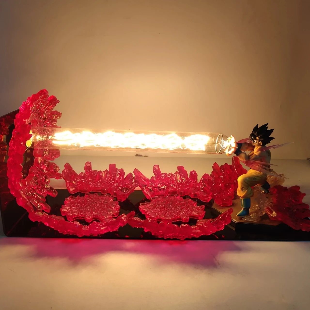 Dragon Ball Son Goku Kamehameha Anime Lamp DIY Led Bulb lamp Anime Figurine Action Model Figurine Toys PVC Collection Doll