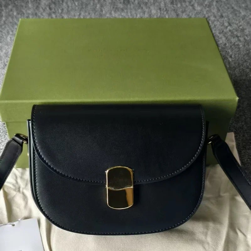 Ins الساخن الفرنسية باريس Y2K Sezana جلد طبيعي المرأة حقيبة كتف حقيبة يد رسول التوفو أنثى مصمم شعار حقائب عادية