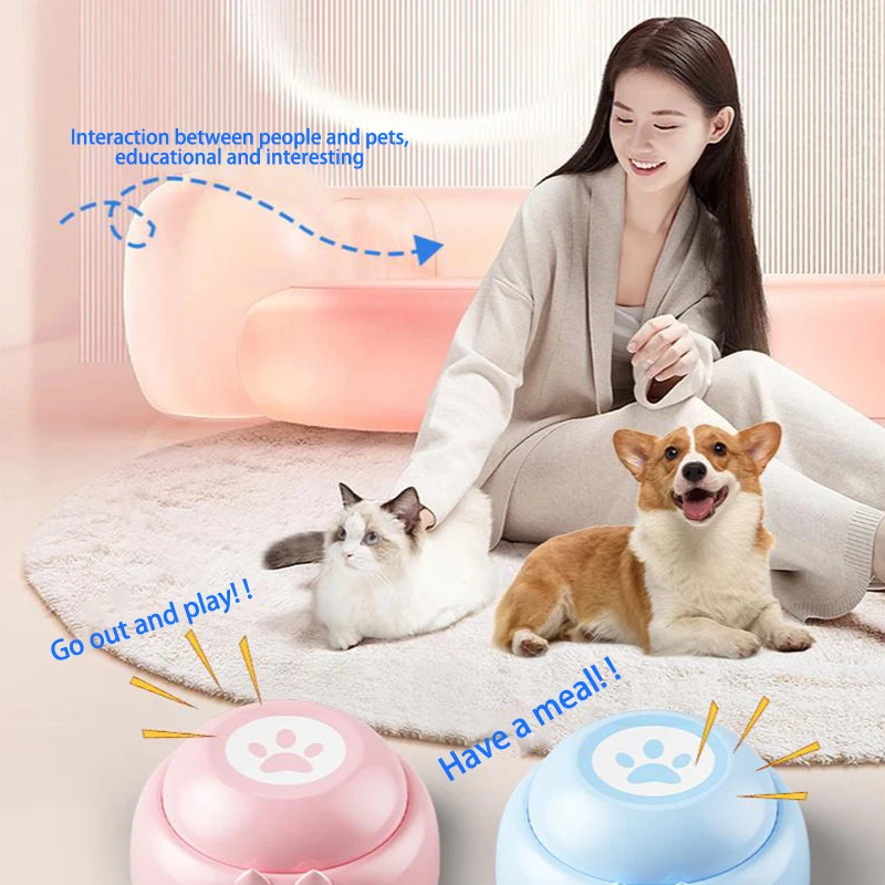 Creative Pet Sound Toys Paw-shaped Pet Button Pet Training Toys Dog Cat Intelligent Communication Educational Funny Toys