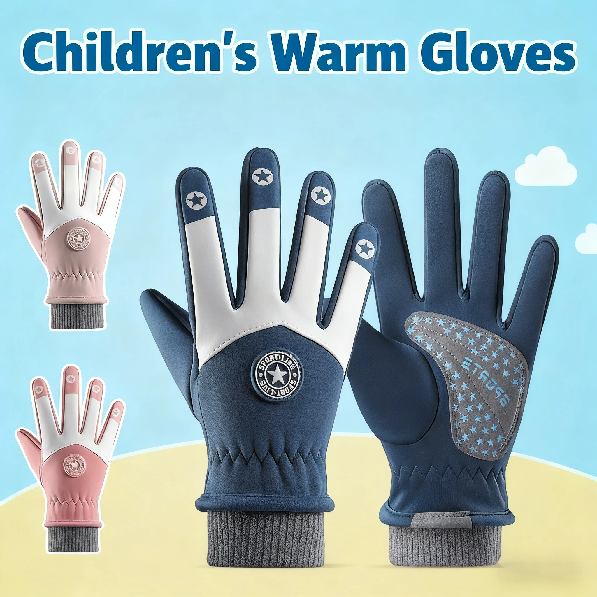 Radfahren Kinder Handschuhe Herbst Winter Outdoor Rutschfeste Junge Mädchen Handschuhe Wandern Sport Wasserabweisend Skateboard Kinder Skifahren