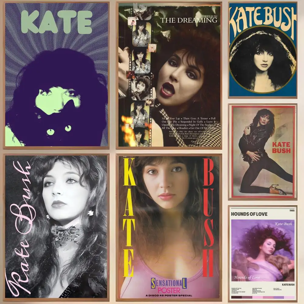 بريطانيا المغني كيه كيت بوش اللوحة الخط شخصية الفضاء قماش المشارك جدار جدارية الفن صور لغرفة ديكور المنزل #1