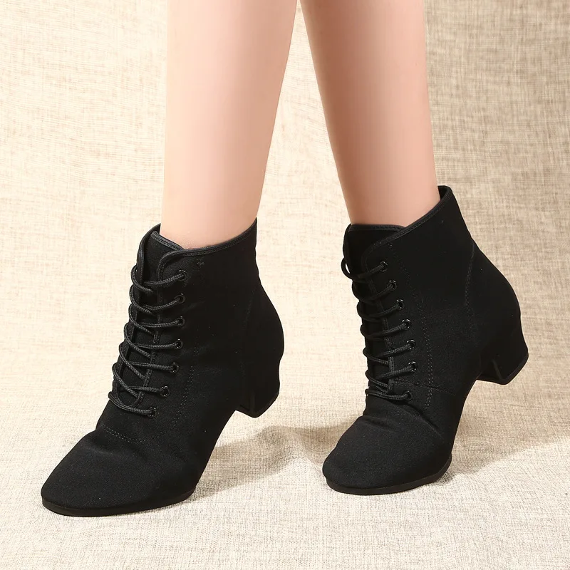 Dance Sneakers Boots High Top Ballroom Dance Shoes Women Tango Jazz Salsa Dancing High Heels Training Shoe Girls Modern Social