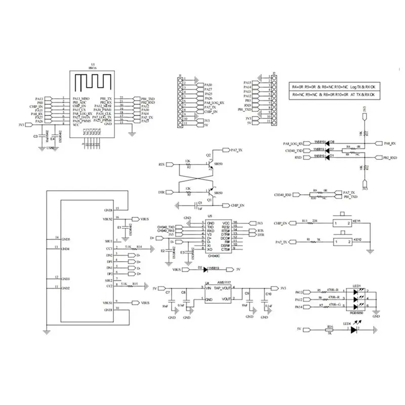 FULL-2X BW16-Kit Development Board RTL8720DN Dual-Band Wi-Fi Low-Power Bluetooth BLE Module Type-C Interface