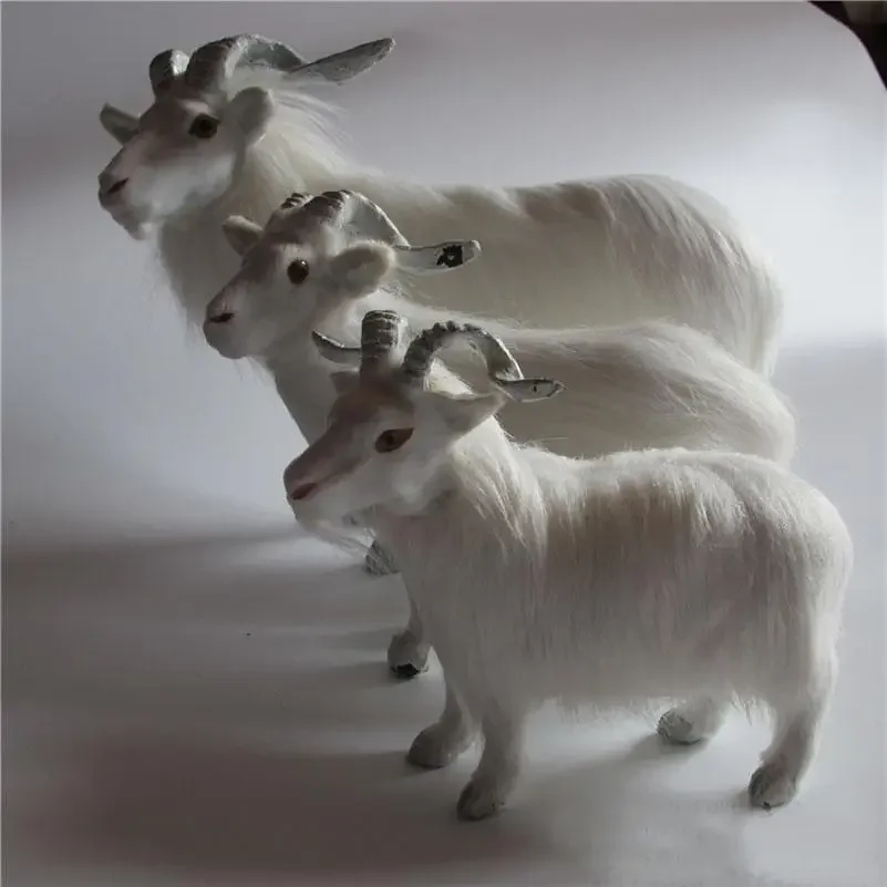 

Novelty Simulation Goat Toys Sheep Animal Models Kids Children Cognitive Fax Fur Lamb Home Decor Window Craft