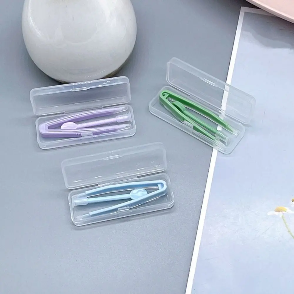 1PC Eyes Care Contact Lens Inserter Mini Wearing Tool Solid Color Clip Stick Tweezers Contact Lens Case Women Men