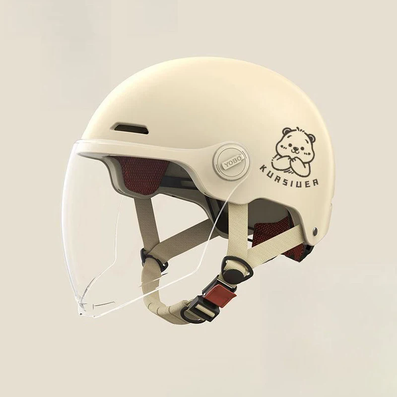 

1 Piece Battery Motorcycle Summer Universal Four-season Sun Protection Safety Helmet Half Helmet Electric Car Women's Helmet