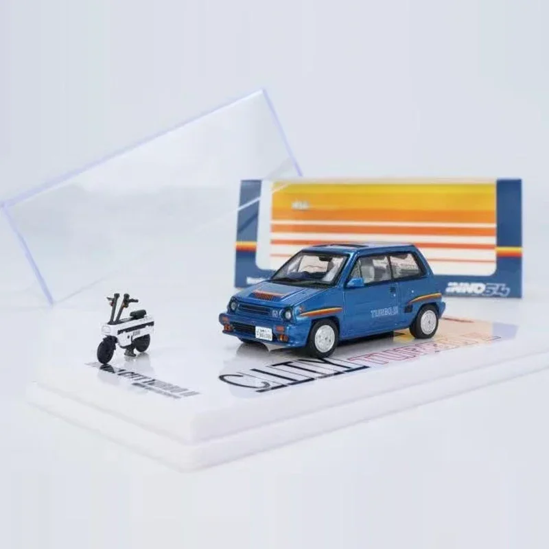 

INNO Model Car CITY TURBO II Alloy Die-cast Vehicle W/ MOTOCOMPO-Blue Collection 1:64